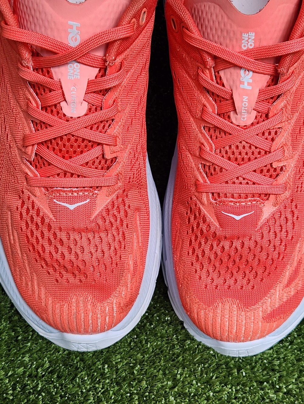 Hoka Clifton Edge Women’s Running Shoe - Coral/White - Picture 12 of 16